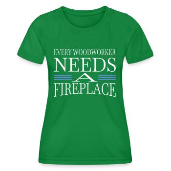 ébéniste présent blogueur tronçonneuse - T-shirt sport Femme - vert - Devant - AI Model Female 172 dark (172cm)