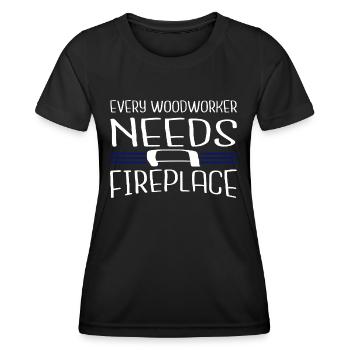 lumberman woodcutter - Women's Functional T-Shirt - black - Front - AI Model Female 172 light (172cm)