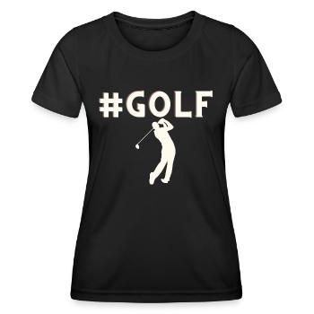 golf - Frauen Funktions-T-Shirt - Schwarz - Vorne - AI Model Female 172 light (172cm)