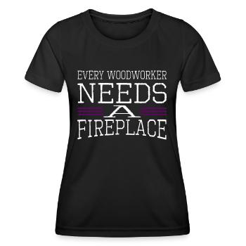 chainsaw carpenter woodcutter - Women's Functional T-Shirt - black - Front - AI Model Female 172 light (172cm)