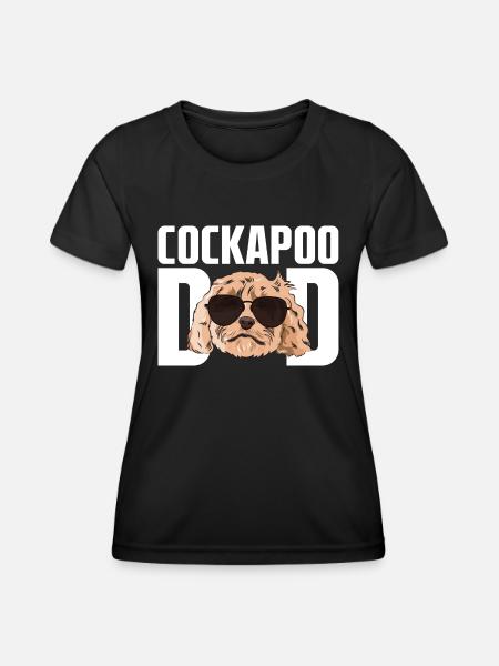 Cockapoo Hund - Frauen Funktions-T-Shirt - Schwarz
