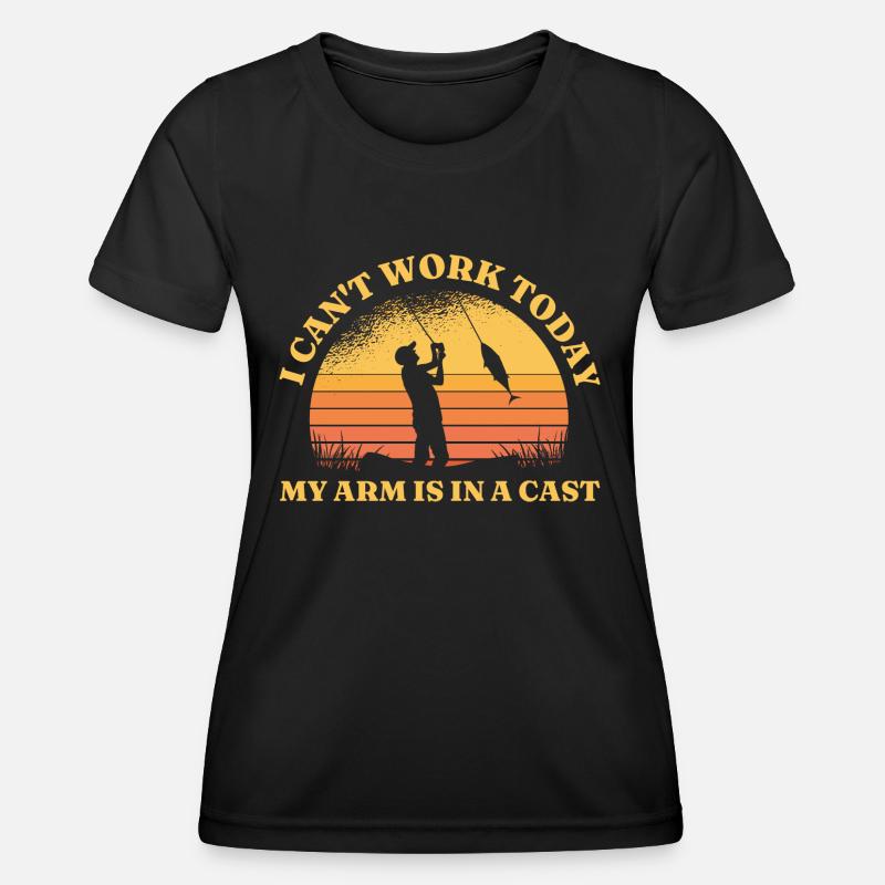 Fisherman at sunset - Women's Functional T-Shirt - black
