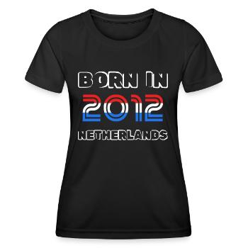 Année : 2012 - T-shirt sport Femme - noir - Devant - AI Model Female 172 light (172cm)