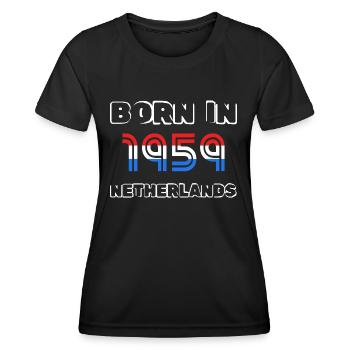 Pays-Bas 1959 - T-shirt sport Femme - noir - Devant - AI Model Female 172 light (172cm)