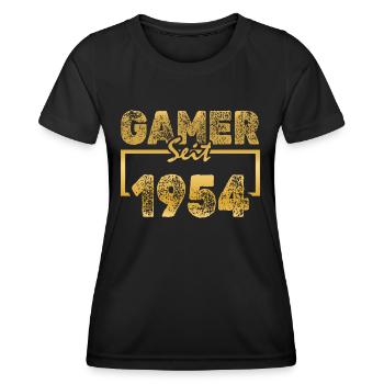 1954 - Frauen Funktions-T-Shirt - Schwarz - Vorne - AI Model Female 172 light (172cm)