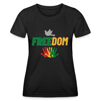 Liberté - T-shirt sport Femme - noir - Devant - AI Model Female 172 light (172cm)