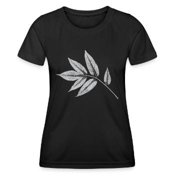 Leaf Ash - Nature & Forest Botanical - Women's Functional T-Shirt - black - Front - AI Model Female 172 light (172cm)