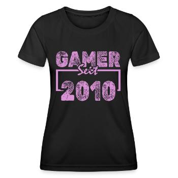 2010 - Frauen Funktions-T-Shirt - Schwarz - Vorne - AI Model Female 172 light (172cm)