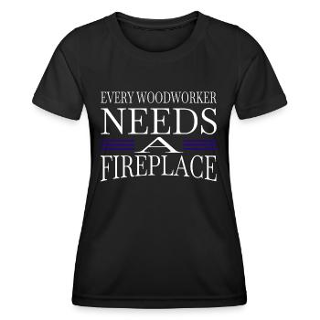 dad gift idea tree feller lumber birthday - Frauen Funktions-T-Shirt - Schwarz - Vorne - AI Model Female 172 light (172cm)