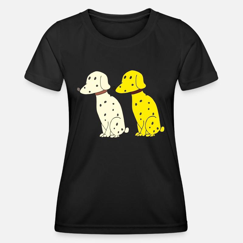 Dalmatian double - Women's Functional T-Shirt - black