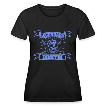 Cadeau pour Dimitri - T-shirt sport Femme - noir - Devant - AI Model Female 172 light (172cm)