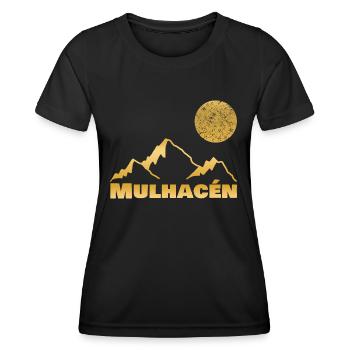 Mulhacén als Berg - Frauen Funktions-T-Shirt - Schwarz - Vorne - AI Model Female 172 light (172cm)