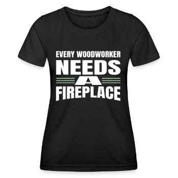 funny sayings carpenter jokes tshirts carpenter - Frauen Funktions-T-Shirt - Schwarz - Vorne - AI Model Female 172 light (172cm)