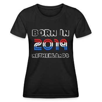 Netherlands 2019 - Frauen Funktions-T-Shirt - Schwarz - Vorne - AI Model Female 172 light (172cm)