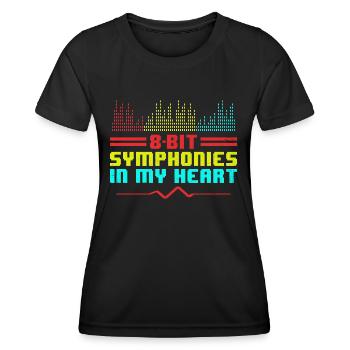 Chiptune Music Lover Groove zu den Bleeps und Bloo - Frauen Funktions-T-Shirt - Schwarz - Vorne - AI Model Female 172 light (172cm)