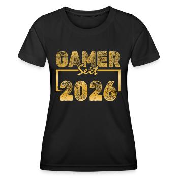 2026 - Frauen Funktions-T-Shirt - Schwarz - Vorne - AI Model Female 172 light (172cm)
