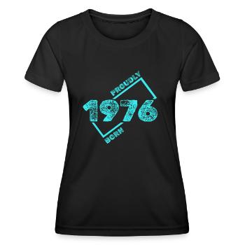Gift idea 1976 - Women's Functional T-Shirt - black - Front - AI Model Female 172 light (172cm)
