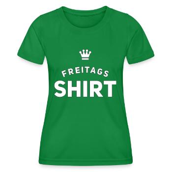 Friday shirt - Women's Functional T-Shirt - kelly green - Front - AI Model Female 172 dark (172cm)