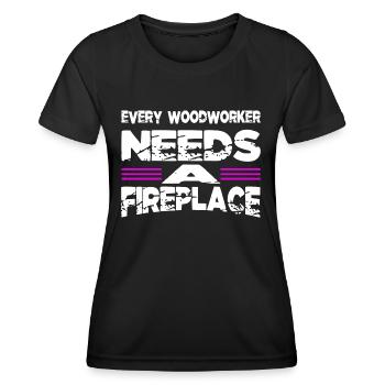 felling funny quote tools woodworking funny gift - Frauen Funktions-T-Shirt - Schwarz - Vorne - AI Model Female 172 light (172cm)