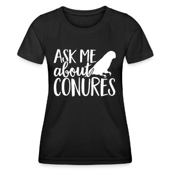Molinasittich Perroquet Oiseau Perruche du Soleil - T-shirt sport Femme - noir - Devant - AI Model Female 172 light (172cm)
