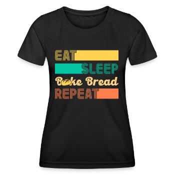 Bread Baking Baker Bakery Sourdough - Women's Functional T-Shirt - black - Front - AI Model Female 172 light (172cm)