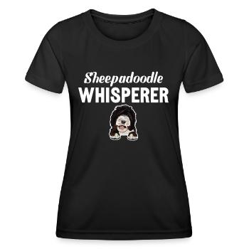 Sheepadoodle Doodle Dog - Women's Functional T-Shirt - black - Front - AI Model Female 172 light (172cm)