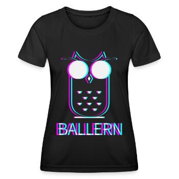 Ballern Techno Raver Electro Rave Musik Club - Frauen Funktions-T-Shirt - Schwarz - Vorne - AI Model Female 172 light (172cm)