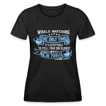 Orca Beobachtung für Buckelwale und Meerwale - Frauen Funktions-T-Shirt - Schwarz - Vorne - AI Model Female 172 light (172cm)