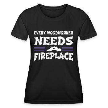 fun carpenter tshirts - Frauen Funktions-T-Shirt - Schwarz - Vorne - AI Model Female 172 light (172cm)