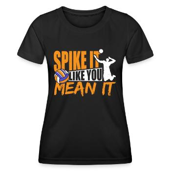 Volleyball Player Middle Spiker Spike Like You Mea - Frauen Funktions-T-Shirt - Schwarz - Vorne - AI Model Female 172 light (172cm)
