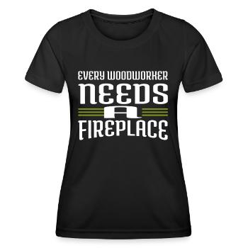 génial drôle de travail de la forêt cutter - T-shirt sport Femme - noir - Devant - AI Model Female 172 light (172cm)