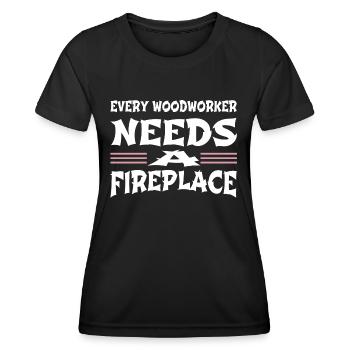 Bday Drôle De Charpentier Travail du Bois - T-shirt sport Femme - noir - Devant - AI Model Female 172 light (172cm)