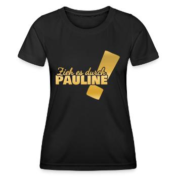 Pauline - Frauen Funktions-T-Shirt - Schwarz - Vorne - AI Model Female 172 light (172cm)
