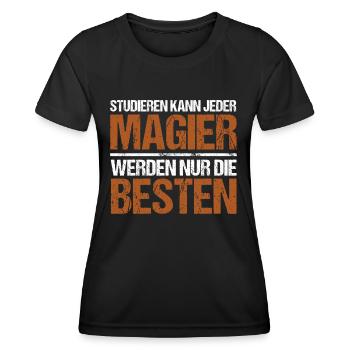 Anyone can study - Zocker Edition - Women's Functional T-Shirt - black - Front - AI Model Female 172 light (172cm)