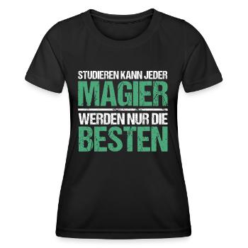 Anyone can study - Zocker Edition - Women's Functional T-Shirt - black - Front - AI Model Female 172 light (172cm)