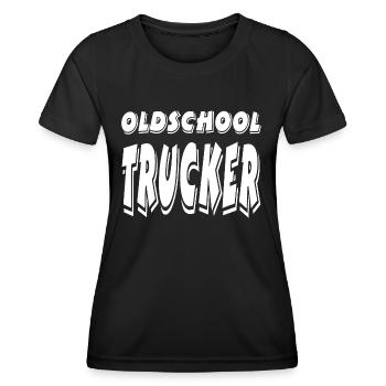 Trucker - Frauen Funktions-T-Shirt - Schwarz - Vorne - AI Model Female 172 light (172cm)