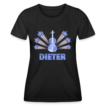 Musikinstrument Dieter - Frauen Funktions-T-Shirt - Schwarz - Vorne - AI Model Female 172 light (172cm)