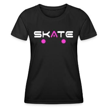 skate skateboarder skate-board halfpipe SK8 deck - Frauen Funktions-T-Shirt - Schwarz - Vorne - AI Model Female 172 light (172cm)