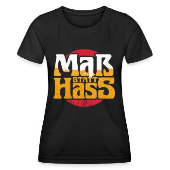 Maß statt Hass - Frauen Funktions-T-Shirt - Schwarz - Vorne - AI Model Female 172 light (172cm)