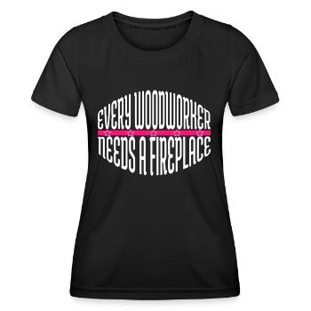 sayings sexy carpenter tshirts funny quote - Frauen Funktions-T-Shirt - Schwarz - Vorne - AI Model Female 172 light (172cm)