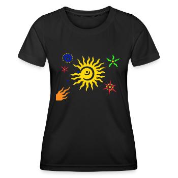 Univers - T-shirt sport Femme - noir - Devant - AI Model Female 172 light (172cm)