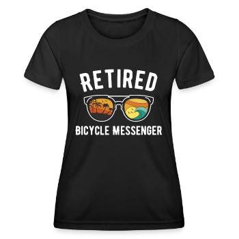 Beach cruiser messenger bag for retirees - Women's Functional T-Shirt - black - Front - AI Model Female 172 light (172cm)