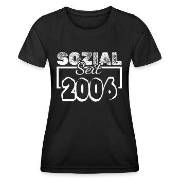 Sozial 2006 - Frauen Funktions-T-Shirt - Schwarz - Vorne - AI Model Female 172 light (172cm)