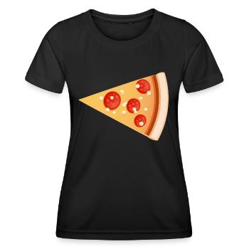 Pizza kid Pizza slice - Frauen Funktions-T-Shirt - Schwarz - Vorne - AI Model Female 172 light (172cm)