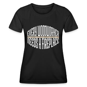 cutter funny carpenter chainsaw carpenter - Frauen Funktions-T-Shirt - Schwarz - Vorne - AI Model Female 172 light (172cm)
