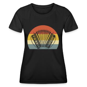 Rétro Accordéon Instrument Accordéons Accordéoniste - T-shirt sport Femme - noir - Devant - AI Model Female 172 light (172cm)
