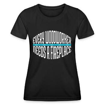 Woodworker Woodcutter - Women's Functional T-Shirt - black - Front - AI Model Female 172 light (172cm)