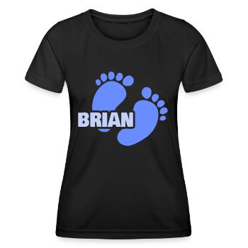 Brian als Geburt - Frauen Funktions-T-Shirt - Schwarz - Vorne - AI Model Female 172 light (172cm)