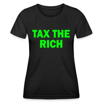 Tax the rich - Frauen Funktions-T-Shirt - Schwarz - Vorne - AI Model Female 172 light (172cm)