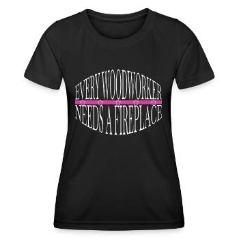 tronçonneuse maçonne attrape des t-shirts de charpentier sexy - T-shirt sport Femme - noir - Devant - AI Model Female 172 light (172cm)